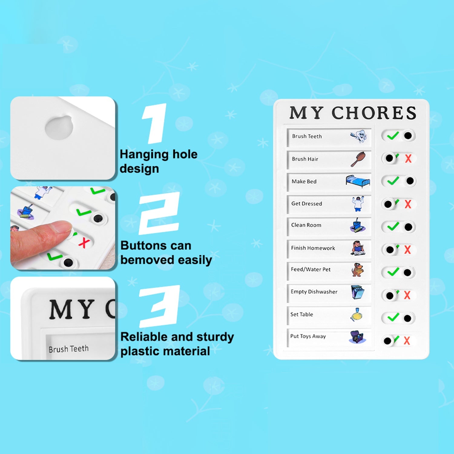 Portable My Chores Home Note Board Management Planning Memo Boards Reminding Time. (Size :- 20x12Cm) Portable My Chores Home Note Board Management Planning Memo Boards Reminding Time. (Size :- 20x12Cm)